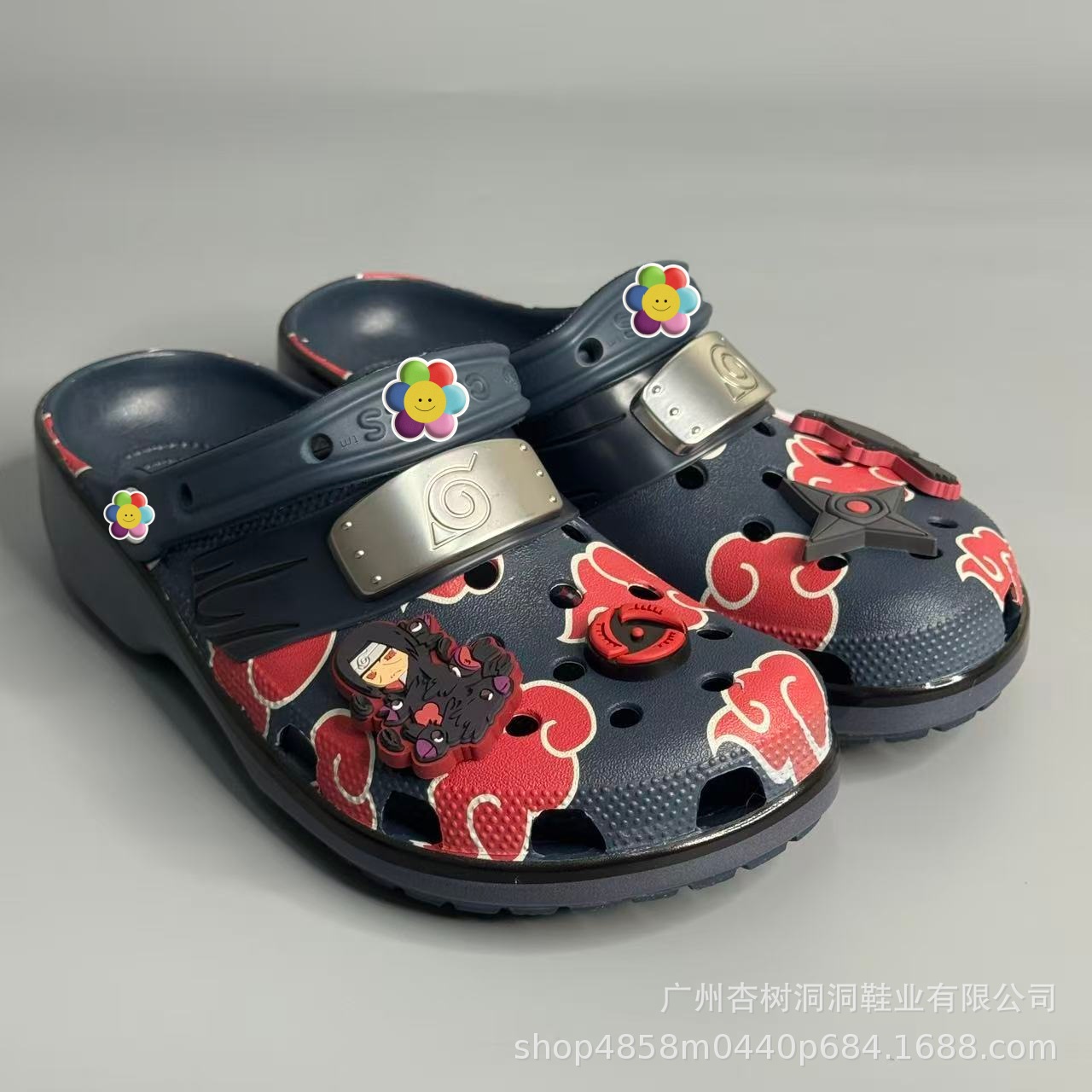 Anime Cosplay Naruto - Naruto Akatsuki Red Cloud Platform Clogs