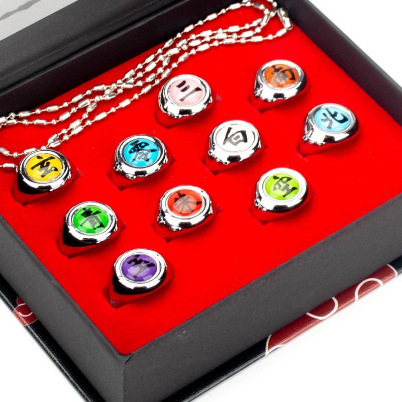 Anime Cosplay Naruto - 10PCS/Set Anime Akatsuki Itachi Metal R-ings
