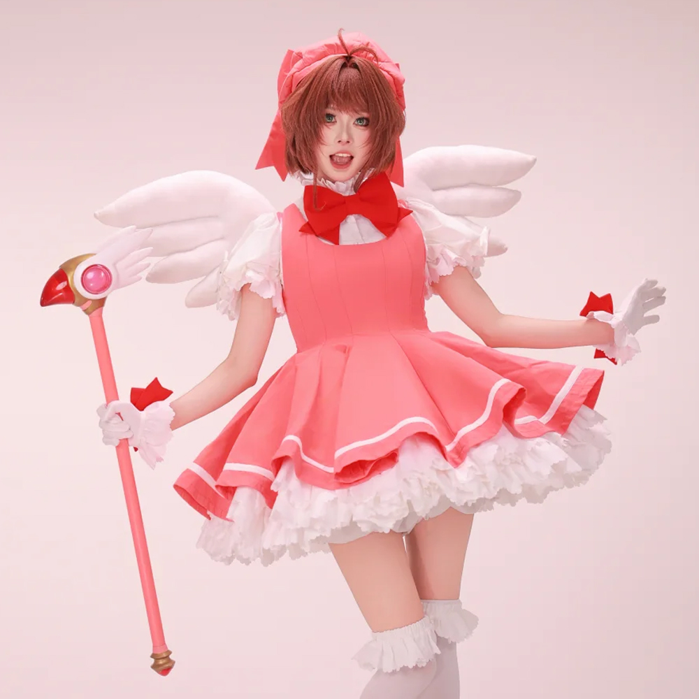 Kinomoto Sakura Cosplay Pink L - Anime Cosplay Events review and price