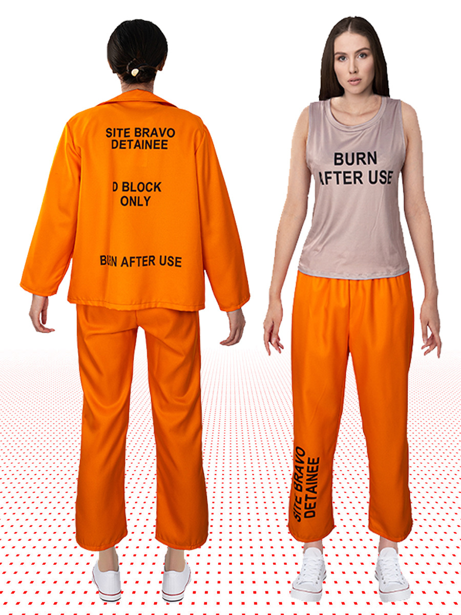 Adult Orange Prisoner Uniform  - Anime Harley Quinn Cosplay review and price
