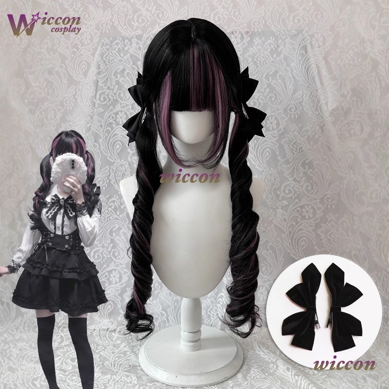 Comic ‌Black Wig with Pink Cos - Cosplay Anime Pink Hair review and price